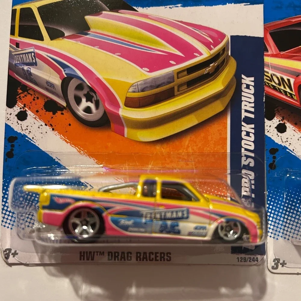 Hot Wheels 2011 HW Drag Racers Chevy Pro Stock Truck & '10 Pro Stock Camaro Lot
